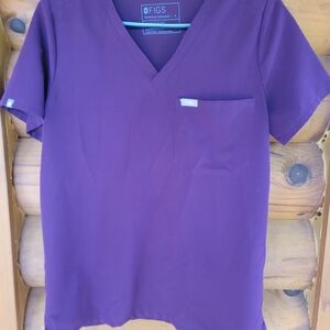 Figs Purple Short Sleeve Tee